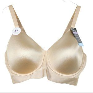 NWT Bali One Smooth U Underwire Bra 42DDD Beige Bounce Control Satin DF3456